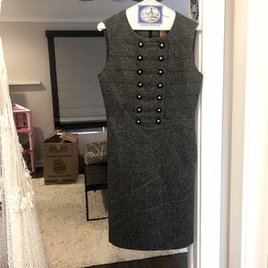 Tory Burch size 10 tweed dress black and white